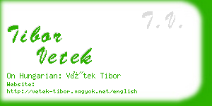 tibor vetek business card